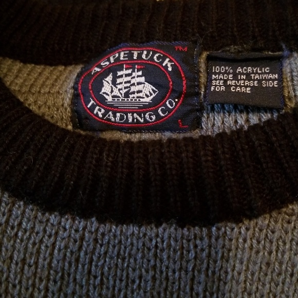 Men's Multicolored Crewneck Sweater - Size: Large - Picture 3 of 8